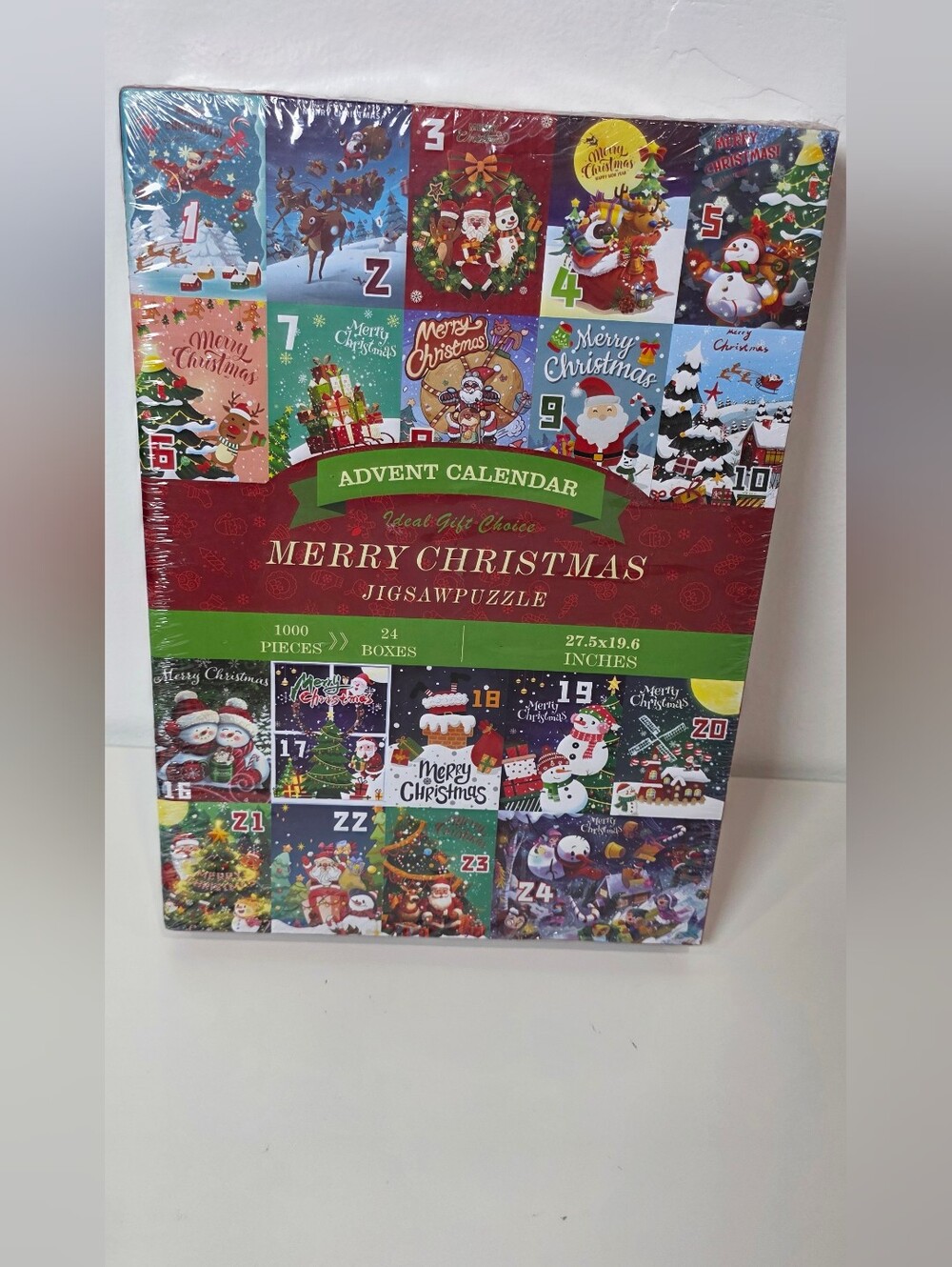 ๐Merry Christmas Jigsaw Puzzle Advent Calendar 1000 Pieces New Sealed